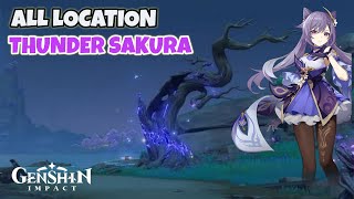 Genshin Impact | Quest Dunia ( Obat Sakura).  Lokasi Semua Thunder Sakura