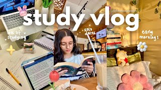 study vlog 📚📝 lots of studying, skincare unboxing, matcha, reading books (exam vlog pt.1) 🎀🌸