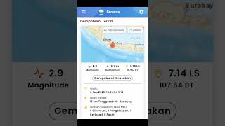 gempa bumi hari ini guncang kabupaten bandung Jawa barat 6 September 2023 #shorts