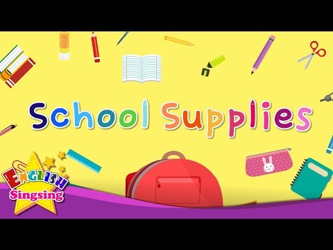 Kids Vocabulary School Supplies Learn English For Kids English