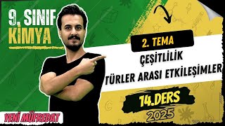 9. Sınıf Kimya | 2.Tema 2.Bölüm | Çeşitlilik - Türler Arası Etkileşimler | 14. Ders | Yeni Müfredat