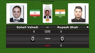 Billiards Long up Groups : Soheil Vahedi vs Rupesh Shah