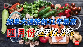 四月份加拿大通胀创31年最高达6 8%