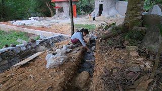 Build an embankment on the road leading down to the house