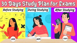 30 DAY PLAN TO STUDY FOR EXAMS| RIGHT way to study for exams