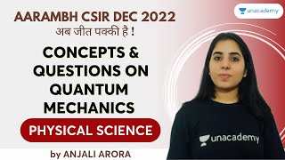 Concepts & Questions on Quantum Mechanics | Anjali Arora | Physical Science | Unacademy CSIR UGC NET