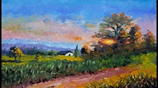 Rural Landscape Painting with Oil Paint - The Secret to Incredible Scenes!