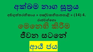 අක්ඛම නාග සූත්‍රය මෙනෙහි කිරීම - ඉවසීම akkama sutta contemplation