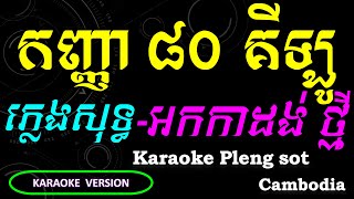 កញ្ញា80គីឡូ ភ្លេងសុទ្ធ អកកាដង់ | កញ្ញា៨០គីឡូ Karaoke | khmer Karaoke