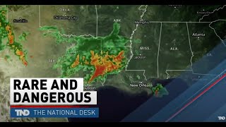 Severe storms moving across Texas, Louisiana cause widespread power outages and tornado risk