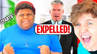 FARTING KID Kicked Out Of School...!? *CRAZIEST STORY EVER* (LANKYBOX REACTION!)