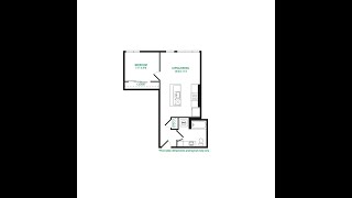 APT 6032 Floorplan 1.9.E 664 sq. ft.
