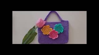 🌼Çok Sevimli Örgü Çanta Yapımı / crochet flower garden bag🌼