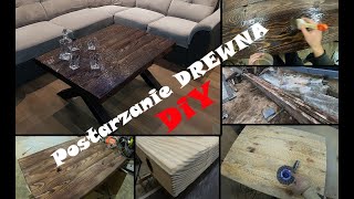 Postarzanie drewna # Efekt starego drewna # użyte narzędzia