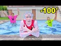 LAST TO LEAVE FROZEN ICE TUB WINS!! (Worlds Coldest Pool Challenge)