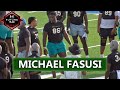 Lewisville (TX) 2025 OL Michael Fasusi in Big Man Challenge at UA Next Future 50