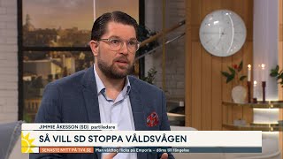 Jimmie Åkesson (SD): ”Ju fler vi låser in desto bättre” | Nyhetsmorgon | TV4 & TV4 Play