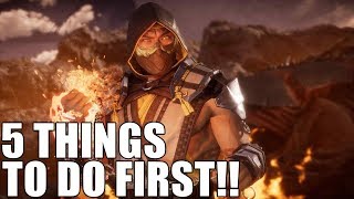 The 5 Things you should do the first time you start up Mortal Kombat 11!!