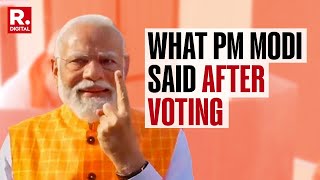 PM Modi Casts His Vote In Ahmedabad As Polling Begins For 93 Seats In 12 States And UTs