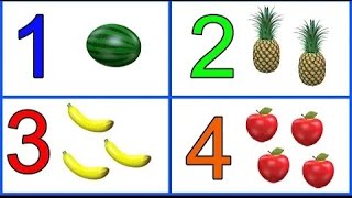 )Learn 1 to 10 Numbers & Fruit Names | 123 Number Names | 1234 Counting for Kids | Cartoon Videoवर्ण