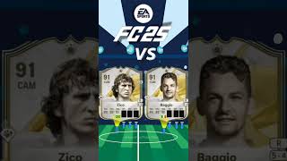 Overal Oficial Fc25.        ICON Zico vs ICON Roberto Baggio  #fifa #easportsfc #fc25 #shorts