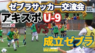 【ゼブラサッカー交流会】 アキスポU-9 vs 成立ゼブラ