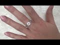 lily arkwright cicely 1.9ct 8mm moissanite 18k white gold shoulder set ring