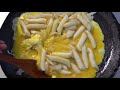 egg scramble tteok bokki