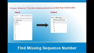 Missing Sequence Number in SQL | Recursive CTE | Generate Sequence Number | SQL Interview Q&A