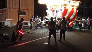 令和四年服織田神社祭典西五丁目屋台二日目最後の引き回し