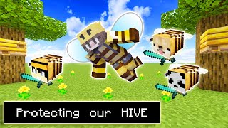 Protecting Our HIVE as a BEE in Minecraft PE