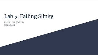 Georgia Tech PHYS 2211 Lab 5: Falling Slinky