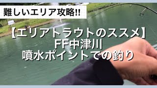 難しいエリア攻略‼【エリアトラウトのススメ】FF中津川噴水ポイントでの釣り【管理釣り場】【フィッシングフィールド中津川】