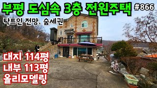 (핫매물#866)부평 도심속 3층 전원주택, 2014년 준공, 대지 114평, 탁트인 전망, 숲세권, 내부 올리모델링