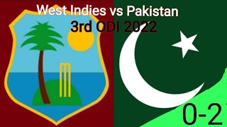 Pakistan vs West Indies 2022 | 3rd ODI 2022 | Full Highlights | Gameplay | Live Match | Urdu/Hindi