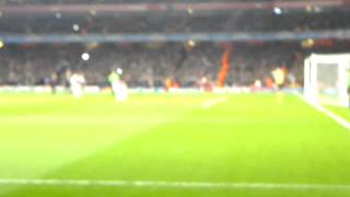 Van Persie Penalty Arsenal V Milan 06/03/12 Emirates Stadium