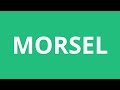 How To Pronounce Morsel - Pronunciation Academy