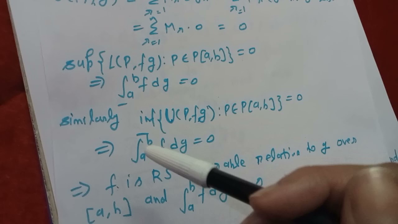 Riemann - Stieltjes Integrable Function | Necessary And Sufficient ...