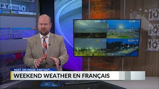 Lafayette High School French Immersion Student delivers this weekend's weather forecast in French