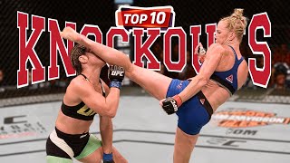 🔥 Top 10 KNOCKOUTS in Women's UFC 🔥