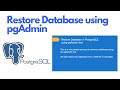 Restore Database using pgAdmin tool - PostgreSQL Tutorial #postgresql #pgadmin #backupdb #macosx