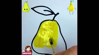 How to Draw a Pear Easy 🍐 #shorts