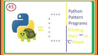 Printing Stars '*' in C shape | Python Pattern Programs | code guru