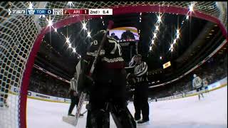 Karel Vejmelka made a series of saves against the Maple Leafs