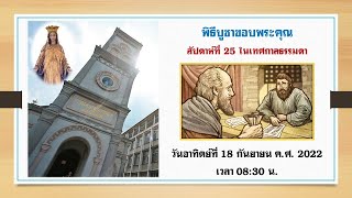 พิธีบูชาขอบพระคุณ สัปดาห์ที่ 25 ในเทศกาลธรรมดา