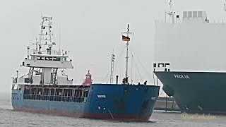 coaster MARIE ONJC IMO 9252929 inbound Emden cargo seaship merchant vessel KüMo