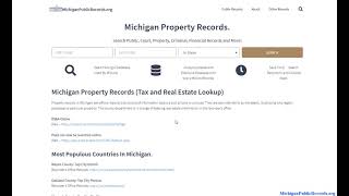 Michigan Property Records (Search Real Estate By Name and Address Online).