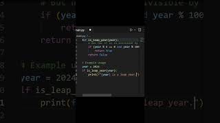 Leap Year Logic in Python | Python Coding for Beginners | Python Program #13 #shorts #coding