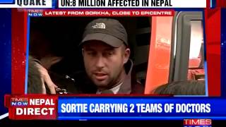 India air drops relief aid in Gorkha - Nepal Earthquake 2015