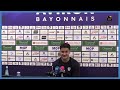 conférence de presse d après match bayonne contre castres 28 décembre 2024